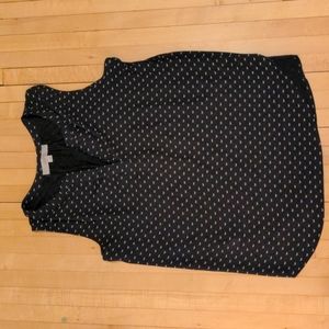 Loft Women's black and white shell top, small